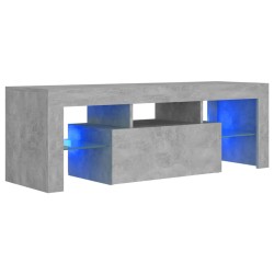 vidaXL TV-Schrank mit LED-Beleuchtung Betongrau 120x35x40 cm
