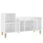 TV-Schrank Hochglanz-Weiß 100x35x55 cm Holzwerkstoff TV-Schrank Hochglanz-Weiß 100x35x55 cm Holzwerkstoff