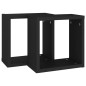 Würfelregale 2 Stk. Schwarz 30x15x30 cm Würfelregale 2 Stk. Schwarz 30x15x30 cm