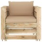 2-tlg. Garten-Lounge-Set mit Kissen Grün Imprägniertes Holz 2-tlg. Garten-Lounge-Set mit Kissen Grün Imprägniertes Holz