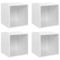 vidaXL TV-Schränke 4 Stk. Hochglanz-Weiß 37x35x37 cm Holzwerkstoff vidaXL TV-Schränke 4 Stk. Hochglanz-Weiß 37x35x37 cm Holzwerkstoff