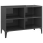 TV-Schrank mit Metallbeinen Hochglanz-Grau 69,5x30x50cm TV-Schrank mit Metallbeinen Hochglanz-Grau 69,5x30x50cm