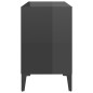 TV-Schrank mit Metallbeinen Hochglanz-Grau 69,5x30x50cm TV-Schrank mit Metallbeinen Hochglanz-Grau 69,5x30x50cm