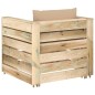 2-tlg. Garten-Lounge-Set mit Kissen Grün Imprägniertes Holz 2-tlg. Garten-Lounge-Set mit Kissen Grün Imprägniertes Holz