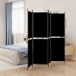 4-tlg. Paravent Schwarz 200x200 cm Stoff 4-tlg. Paravent Schwarz 200x200 cm Stoff