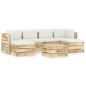 7-tlg. Garten-Lounge-Set mit Kissen Grün Imprägniertes Holz 7-tlg. Garten-Lounge-Set mit Kissen Grün Imprägniertes Holz