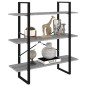 vidaXL Bücherregal Grau Sonoma 100x30x105 cm Holzwerkstoff vidaXL Bücherregal Grau Sonoma 100x30x105 cm Holzwerkstoff