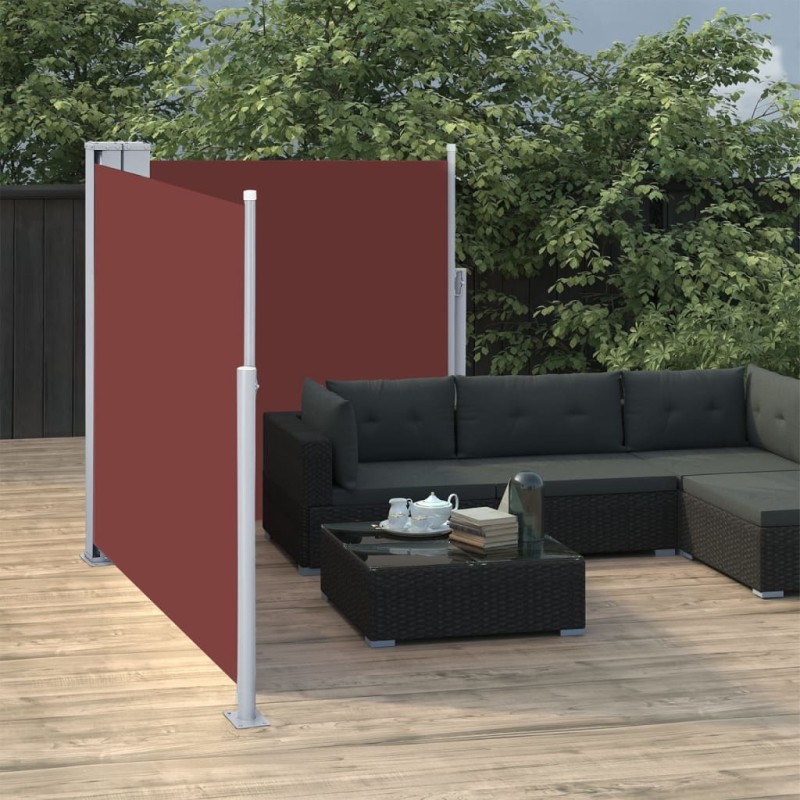 vidaXL Ausziehbare Seitenmarkise Braun 100 x 600 cm vidaXL Ausziehbare Seitenmarkise Braun 100 x 600 cm