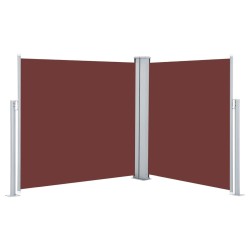 vidaXL Ausziehbare Seitenmarkise Braun 100 x 600 cm