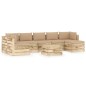 8-tlg. Garten-Lounge-Set mit Kissen Grün Imprägniertes Holz 8-tlg. Garten-Lounge-Set mit Kissen Grün Imprägniertes Holz