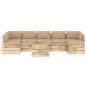 8-tlg. Garten-Lounge-Set mit Kissen Grün Imprägniertes Holz 8-tlg. Garten-Lounge-Set mit Kissen Grün Imprägniertes Holz