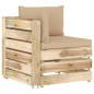8-tlg. Garten-Lounge-Set mit Kissen Grün Imprägniertes Holz 8-tlg. Garten-Lounge-Set mit Kissen Grün Imprägniertes Holz