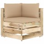 8-tlg. Garten-Lounge-Set mit Kissen Grün Imprägniertes Holz 8-tlg. Garten-Lounge-Set mit Kissen Grün Imprägniertes Holz