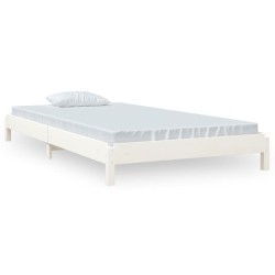 vidaXL Stapelbett Weiß 90x200 cm Massivholz Kiefer