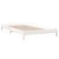 vidaXL Stapelbett Weiß 90x200 cm Massivholz Kiefer vidaXL Stapelbett Weiß 90x200 cm Massivholz Kiefer