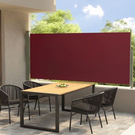 vidaXL Seitenmarkise Ausziehbar 140x300 cm Rot
