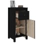 Sideboards 2 Stk. Schwarz 40x35x80 cm Massivholz Kiefer Sideboards 2 Stk. Schwarz 40x35x80 cm Massivholz Kiefer