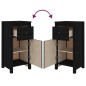 Sideboards 2 Stk. Schwarz 40x35x80 cm Massivholz Kiefer Sideboards 2 Stk. Schwarz 40x35x80 cm Massivholz Kiefer