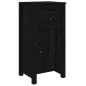 Sideboards 2 Stk. Schwarz 40x35x80 cm Massivholz Kiefer Sideboards 2 Stk. Schwarz 40x35x80 cm Massivholz Kiefer