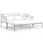 vidaXL Ausziehsofa Bettgestell Grau Metall 90x200 cm vidaXL Ausziehsofa Bettgestell Grau Metall 90x200 cm