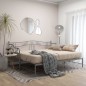 vidaXL Ausziehsofa Bettgestell Grau Metall 90x200 cm vidaXL Ausziehsofa Bettgestell Grau Metall 90x200 cm