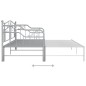 vidaXL Ausziehsofa Bettgestell Grau Metall 90x200 cm vidaXL Ausziehsofa Bettgestell Grau Metall 90x200 cm