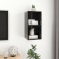 TV-Wandschrank Hochglanz-Schwarz 37x37x72 cm Holzwerkstoff TV-Wandschrank Hochglanz-Schwarz 37x37x72 cm Holzwerkstoff