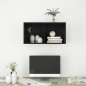 TV-Wandschrank Hochglanz-Schwarz 37x37x72 cm Holzwerkstoff TV-Wandschrank Hochglanz-Schwarz 37x37x72 cm Holzwerkstoff