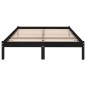 vidaXL Massivholzbett Schwarz 180x200 cm vidaXL Massivholzbett Schwarz 180x200 cm