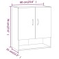 Wandschrank Hochglanz-Weiß 60x31x70 cm Holzwerkstoff Wandschrank Hochglanz-Weiß 60x31x70 cm Holzwerkstoff
