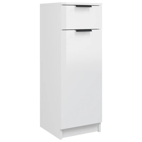 vidaXL Badschrank Hochglanz-Weiß 32x34x90 cm Holzwerkstoff