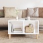vidaXL Couchtisch Hochglanz-Weiß 60x50x36,5 cm Holzwerkstoff vidaXL Couchtisch Hochglanz-Weiß 60x50x36,5 cm Holzwerkstoff