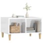 vidaXL Couchtisch Hochglanz-Weiß 60x50x36,5 cm Holzwerkstoff vidaXL Couchtisch Hochglanz-Weiß 60x50x36,5 cm Holzwerkstoff