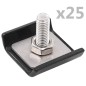 Gittermattenverbinder 25 Sets Anthrazit Gittermattenverbinder 25 Sets Anthrazit