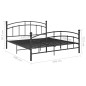 Bettgestell Schwarz Metall 140x200 cm