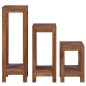 Pflanzenständer 3-tlg. Teak Massivholz