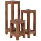 Pflanzenständer 3-tlg. Teak Massivholz