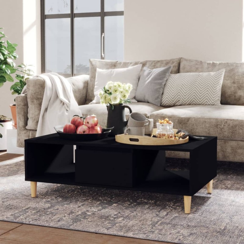 Couchtisch Schwarz 103,5x60x35 cm Holzwerkstoff Couchtisch Schwarz 103,5x60x35 cm Holzwerkstoff