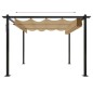 Pavillon mit Ausziehbarem Dach 3x3 m Taupe Pavillon mit Ausziehbarem Dach 3x3 m Taupe