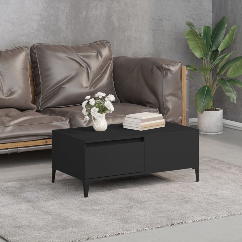 Couchtisch Schwarz 90x50x36,5 cm Holzwerkstoff Couchtisch Schwarz 90x50x36,5 cm Holzwerkstoff