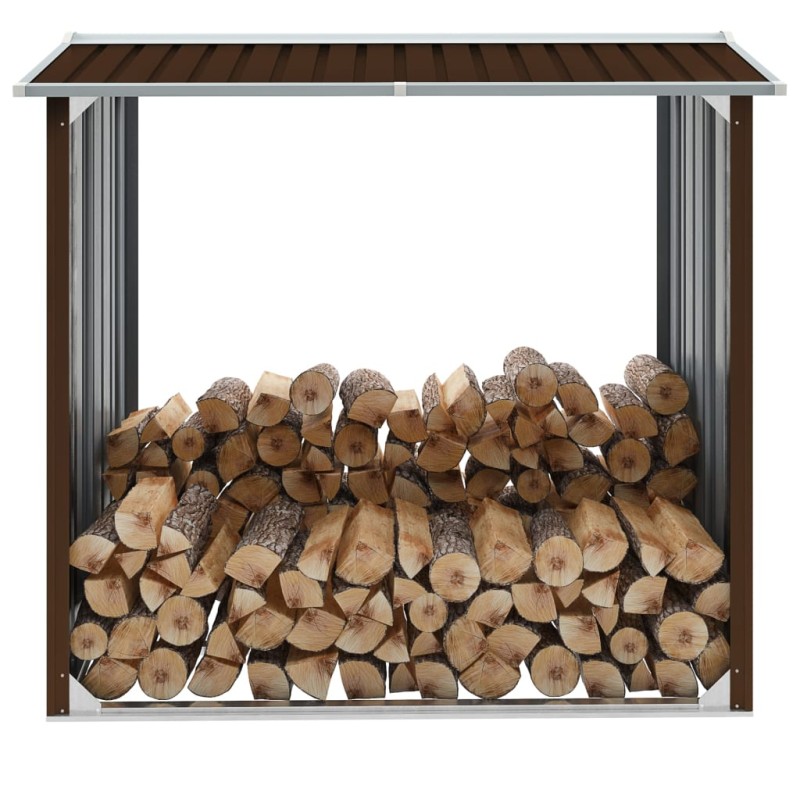 Brennholzlager Verzinkter Stahl 172x91x154 cm Braun Brennholzlager Verzinkter Stahl 172x91x154 cm Braun