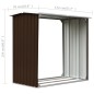 Brennholzlager Verzinkter Stahl 172x91x154 cm Braun Brennholzlager Verzinkter Stahl 172x91x154 cm Braun