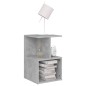 Nachttisch Betongrau 35x35x55 cm Holzwerkstoff Nachttisch Betongrau 35x35x55 cm Holzwerkstoff