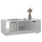 vidaXL Couchtisch Hochglanz-Weiß 102x50x36 cm Holzwerkstoff vidaXL Couchtisch Hochglanz-Weiß 102x50x36 cm Holzwerkstoff