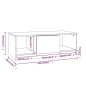 vidaXL Couchtisch Hochglanz-Weiß 102x50x36 cm Holzwerkstoff vidaXL Couchtisch Hochglanz-Weiß 102x50x36 cm Holzwerkstoff