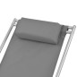 Liegestühle 2 Stk. Stahl Grau Liegestühle 2 Stk. Stahl Grau