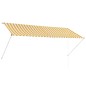 Einziehbare Markise 300×150 cm Gelb und Weiß Einziehbare Markise 300×150 cm Gelb und Weiß