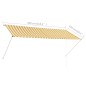 Einziehbare Markise 300×150 cm Gelb und Weiß Einziehbare Markise 300×150 cm Gelb und Weiß