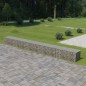 Gabionenwand mit Abdeckung Verzinkter Stahl 600×50×50 cm Gabionenwand mit Abdeckung Verzinkter Stahl 600×50×50 cm