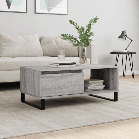 vidaXL Couchtisch Grau Sonoma 90x50x36,5 cm Holzwerkstoff
